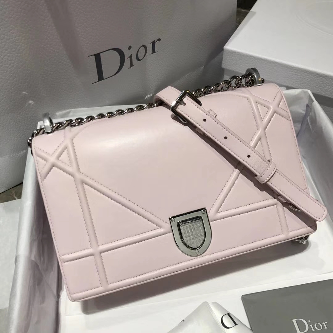 Dior 腾格纹 25cm/21cm 浅粉色 专柜同步