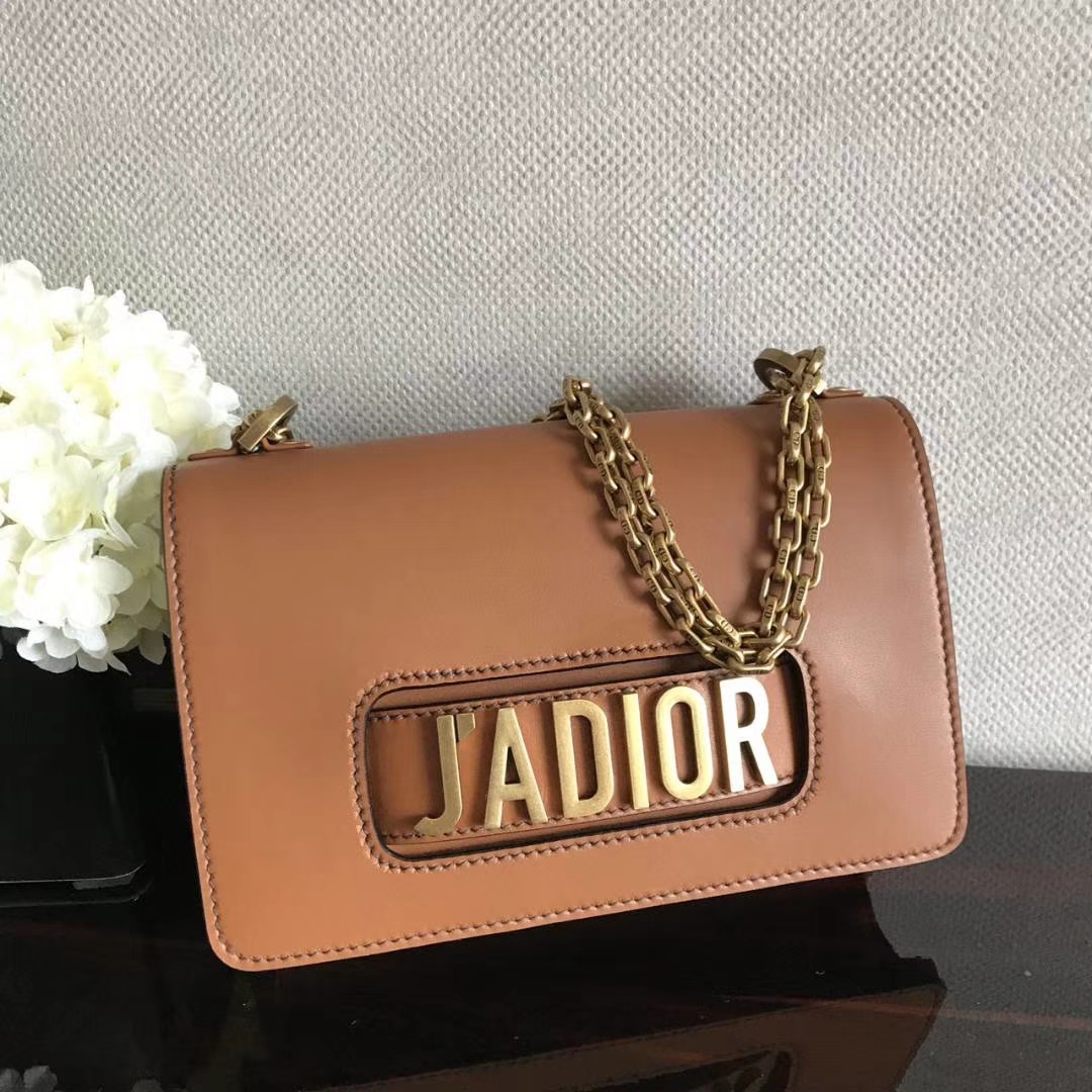 Dior 迪奥 翻盖式手提包 J'ADIOR 25cm牛皮 焦糖色
