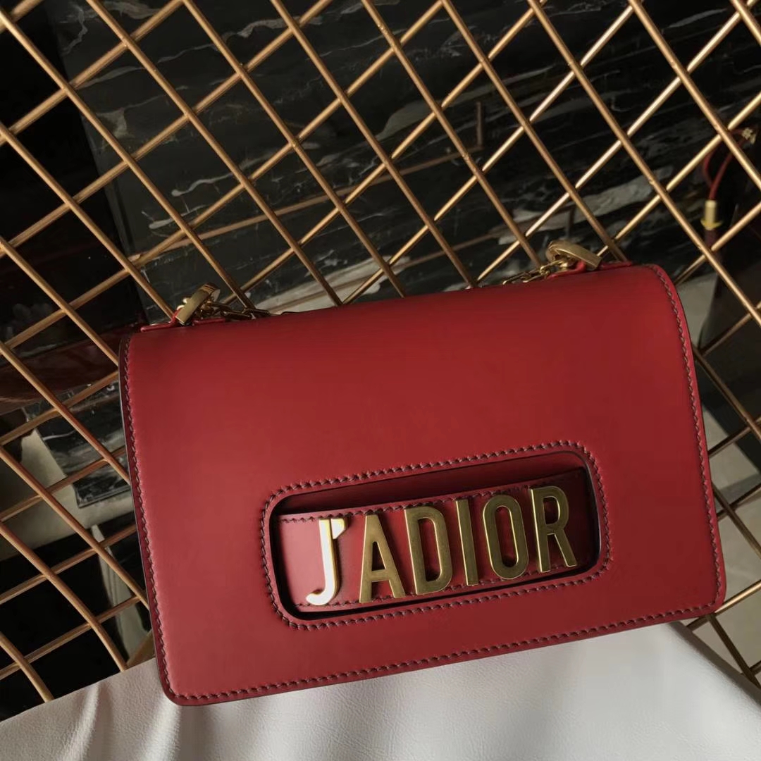 Dior 迪奥 翻盖式手提包 J'ADIOR 25cm牛皮 大红色