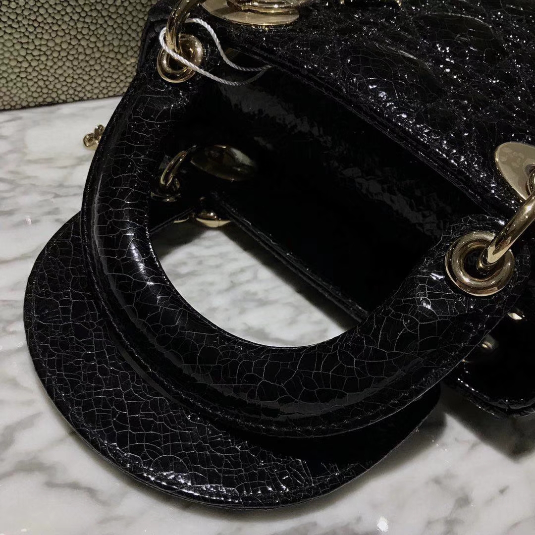 Dior 迪奥 新款来袭 意大利原厂皮料  鹿皮爆裂纹 黑色 实物绝对美到爆