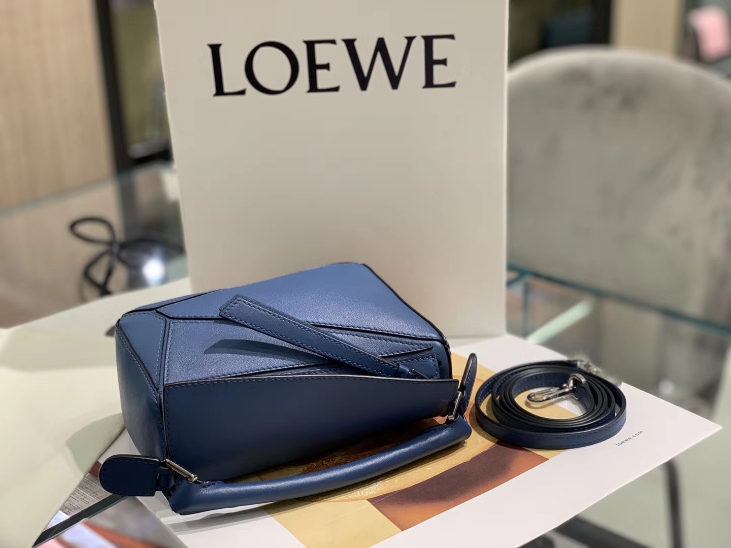 Loewe puzzle 迷你 超级跑量款 2019新色 蓝色