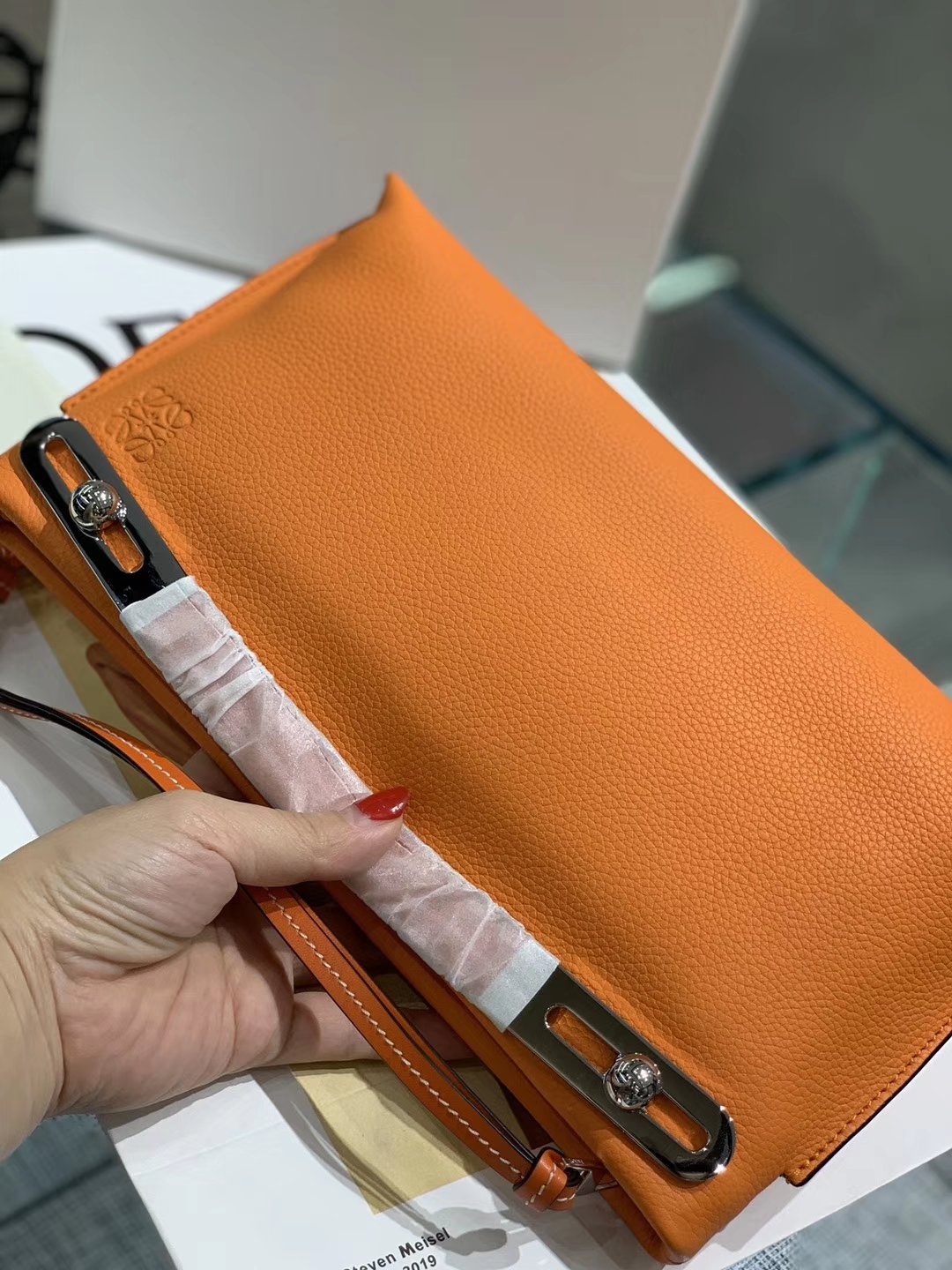 Loewe 罗意威 新款手柄 橙色 官网同步 原厂皮料五金制定