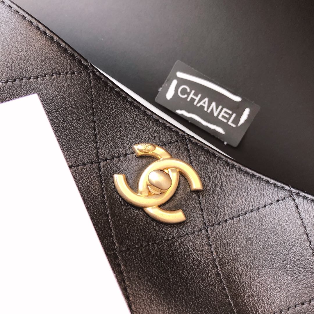 Chanel 嬉皮包 单肩斜挎包 黑色 23cm 原厂皮 现货