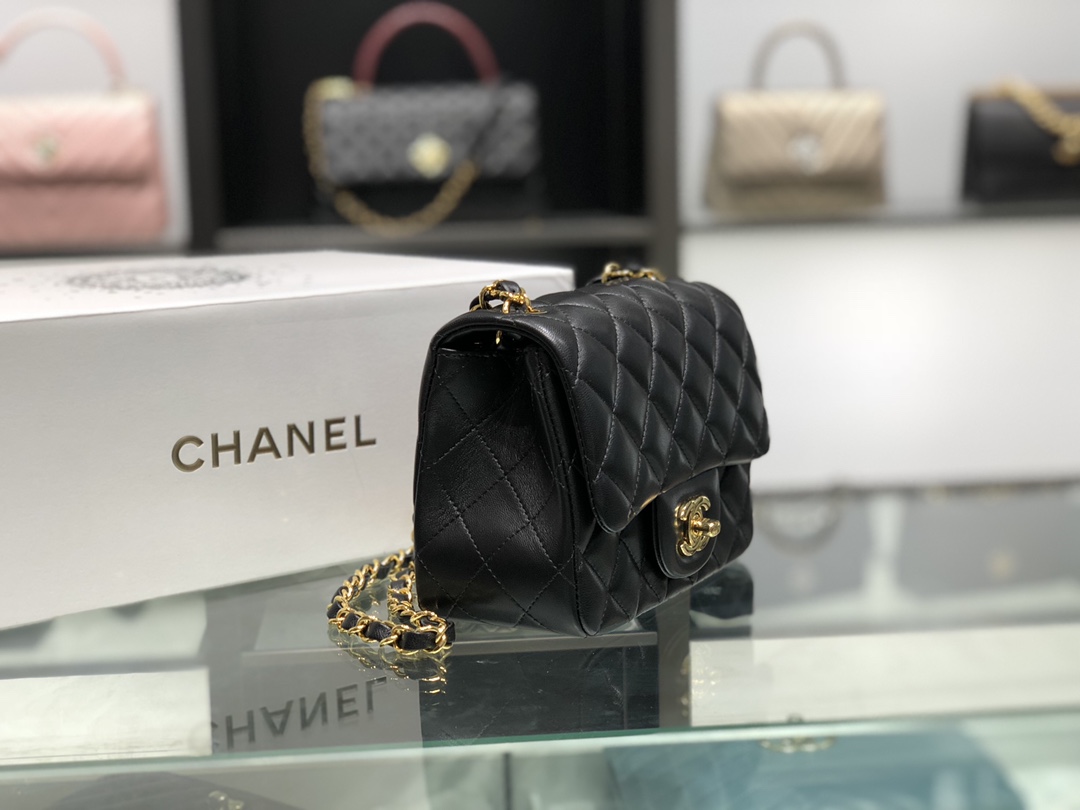 Chanel 香奈儿 Chanel Classic Flap 17cm 黑色 金扣