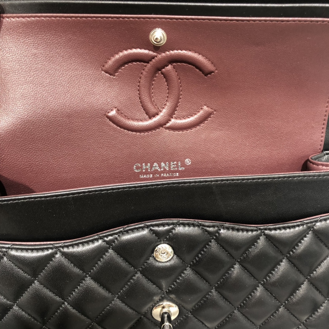 Chanel Cf中号 经典黑银 进口小羊皮 万年百搭款 选黑色绝对不会错滴