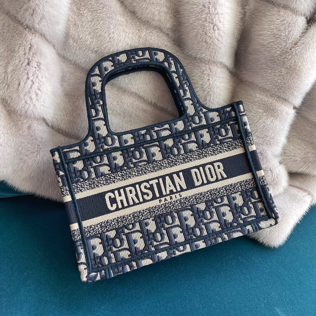 Dior 迪奥 购物袋 mini/22.5cm  标志性复古印花～ 小巧轻便也能装～