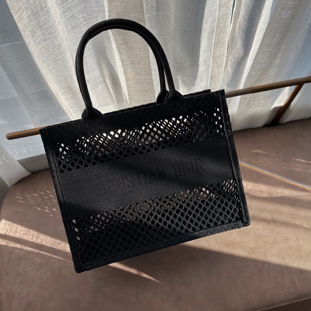 Dior 迪奥 购物袋 网文 黑色 小号 36.5cm