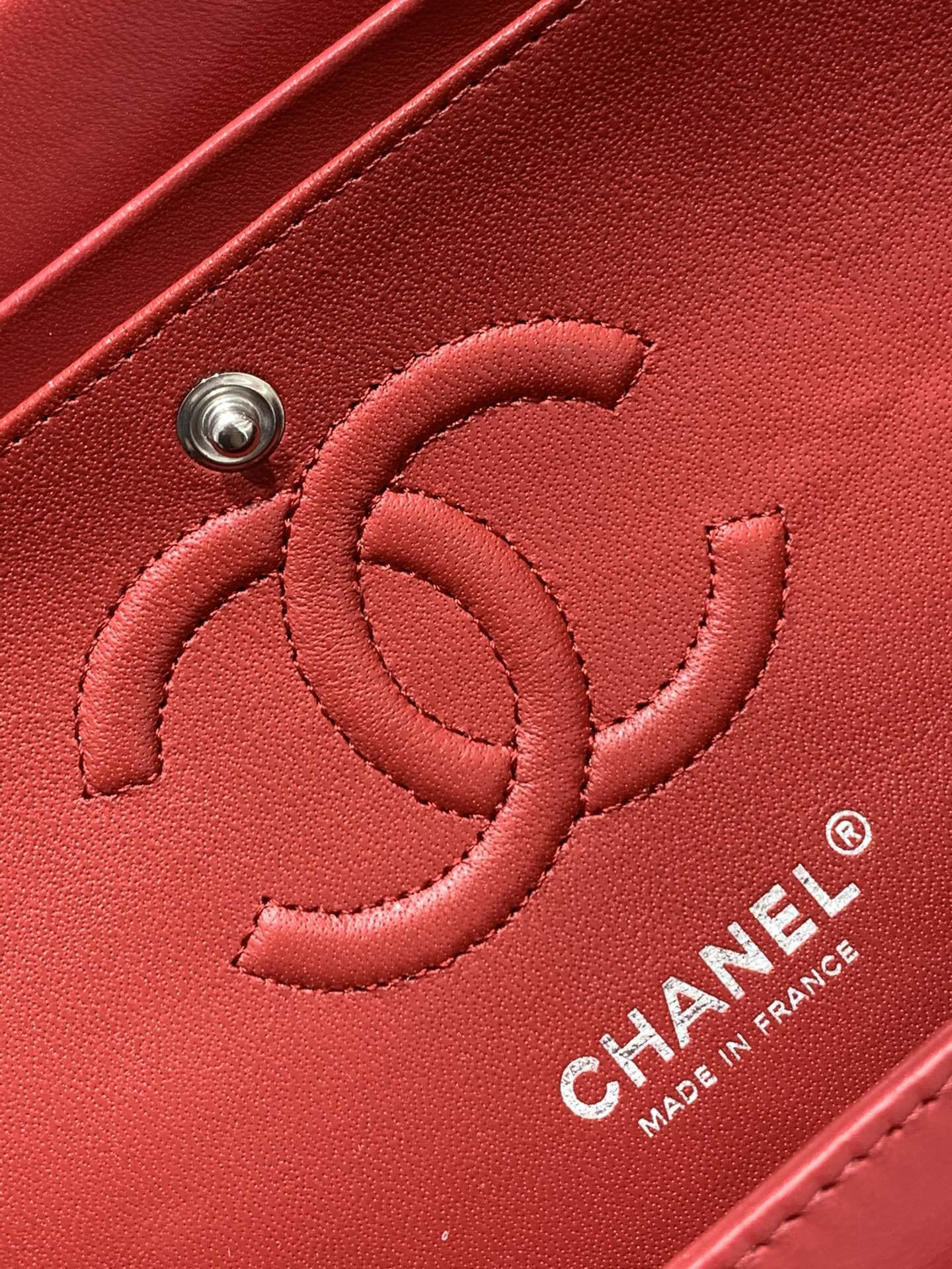 升级版带芯片【真品级】 Chanel CF  原厂bodin joyeux 羔羊皮 2021新颜色 新酒红 银扣