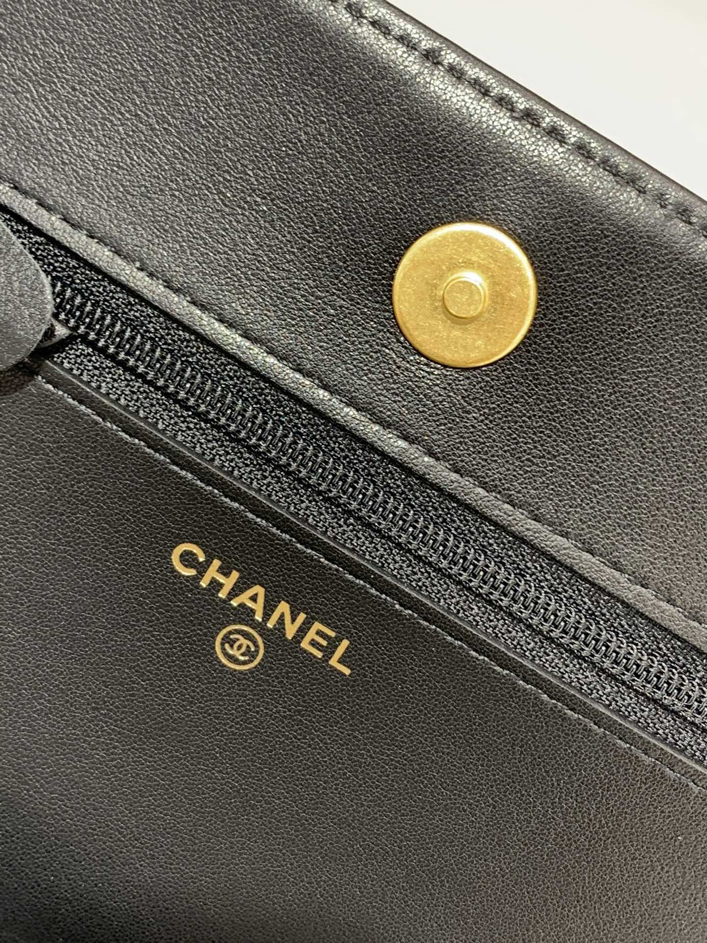 新版→吸扣版Leboy发财包 Chanel woc链条包 全套包装 19.5*12*3.5