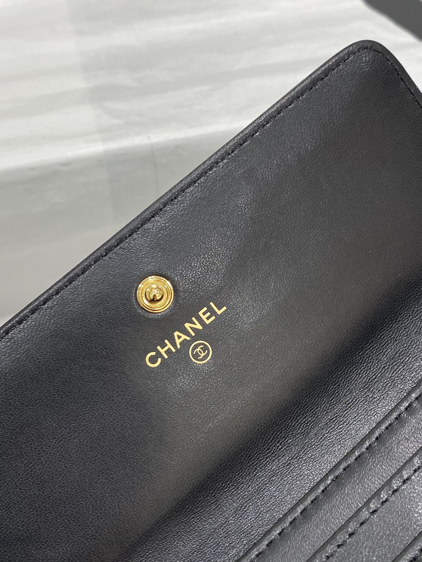 Chanel cf系列两折翻盖长款钱包 全新设计→ 大菱格 大双C编织logo 小羊皮 10*19.5*2.5cm