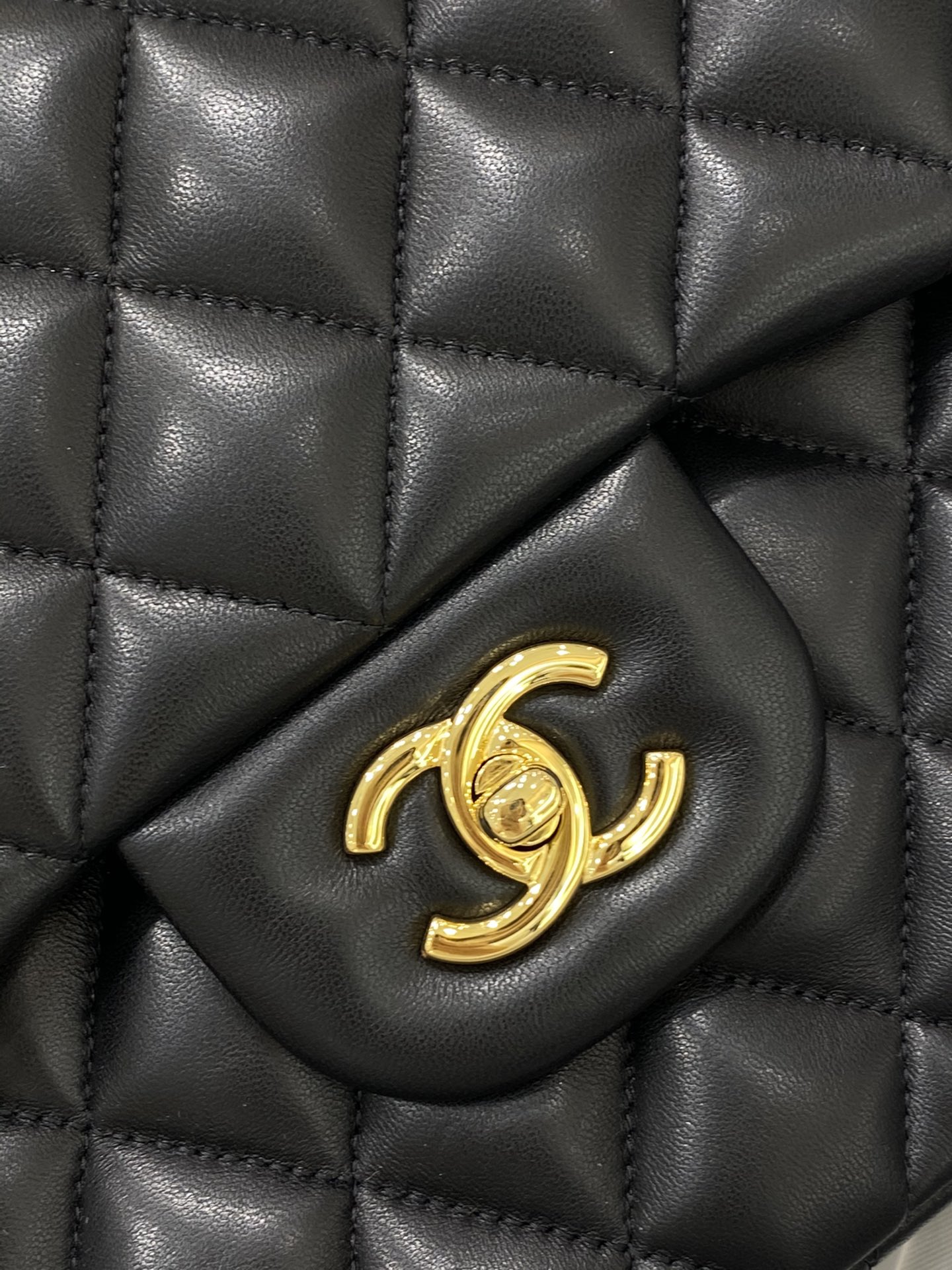 【真品级】Chanel CF 30  原厂bodin joyeux 羔羊皮  经典永远百搭 黑色 金扣