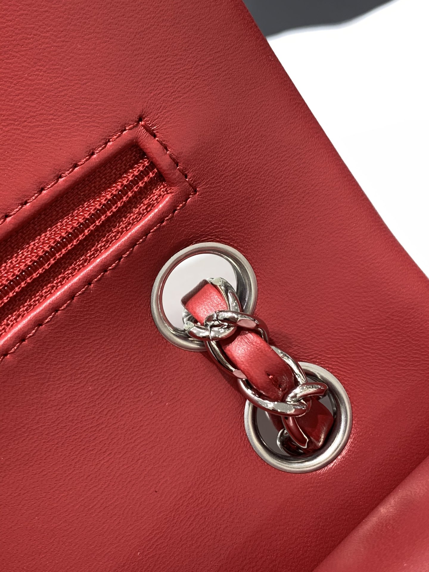 【真品级】Chanel CF 25  原厂bodin joyeux 羔羊皮  经典永远百搭  2022流行色 红色 银扣