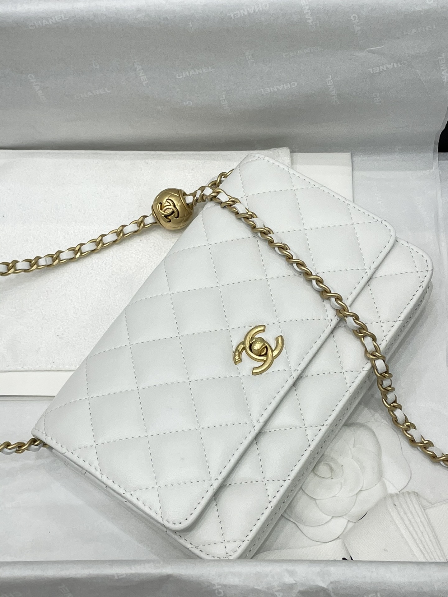 Chanel Wallet on chain→金球系列 金球Woc发财包 小羊皮 19cm