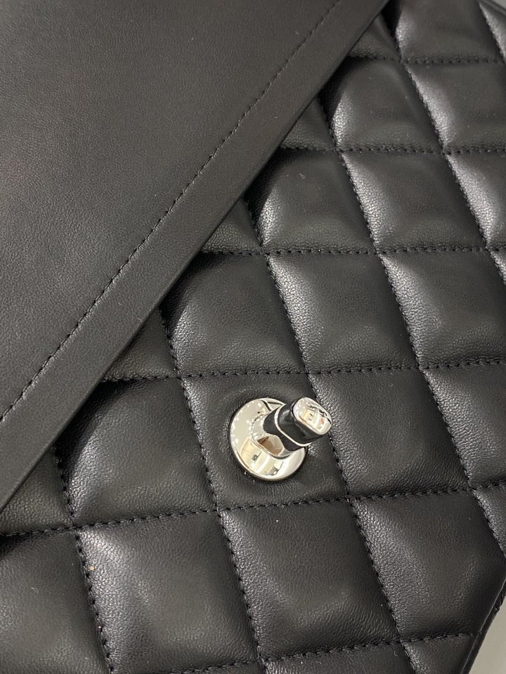 真品级 Chanel CF 30  原厂bodin joyeux 羔羊皮  经典永远百搭 黑色 银扣