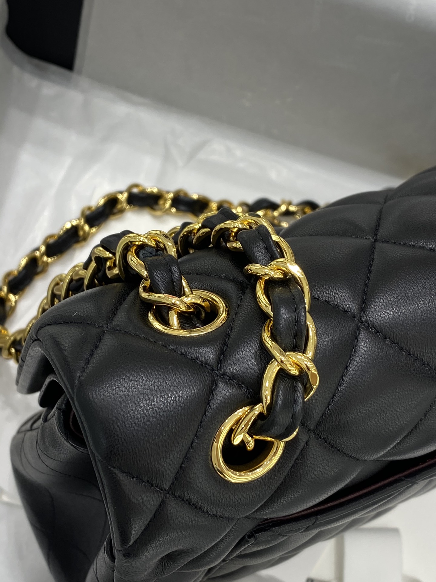 【真品级】Chanel CF 30  原厂bodin joyeux 羔羊皮  经典永远百搭 黑色 金扣