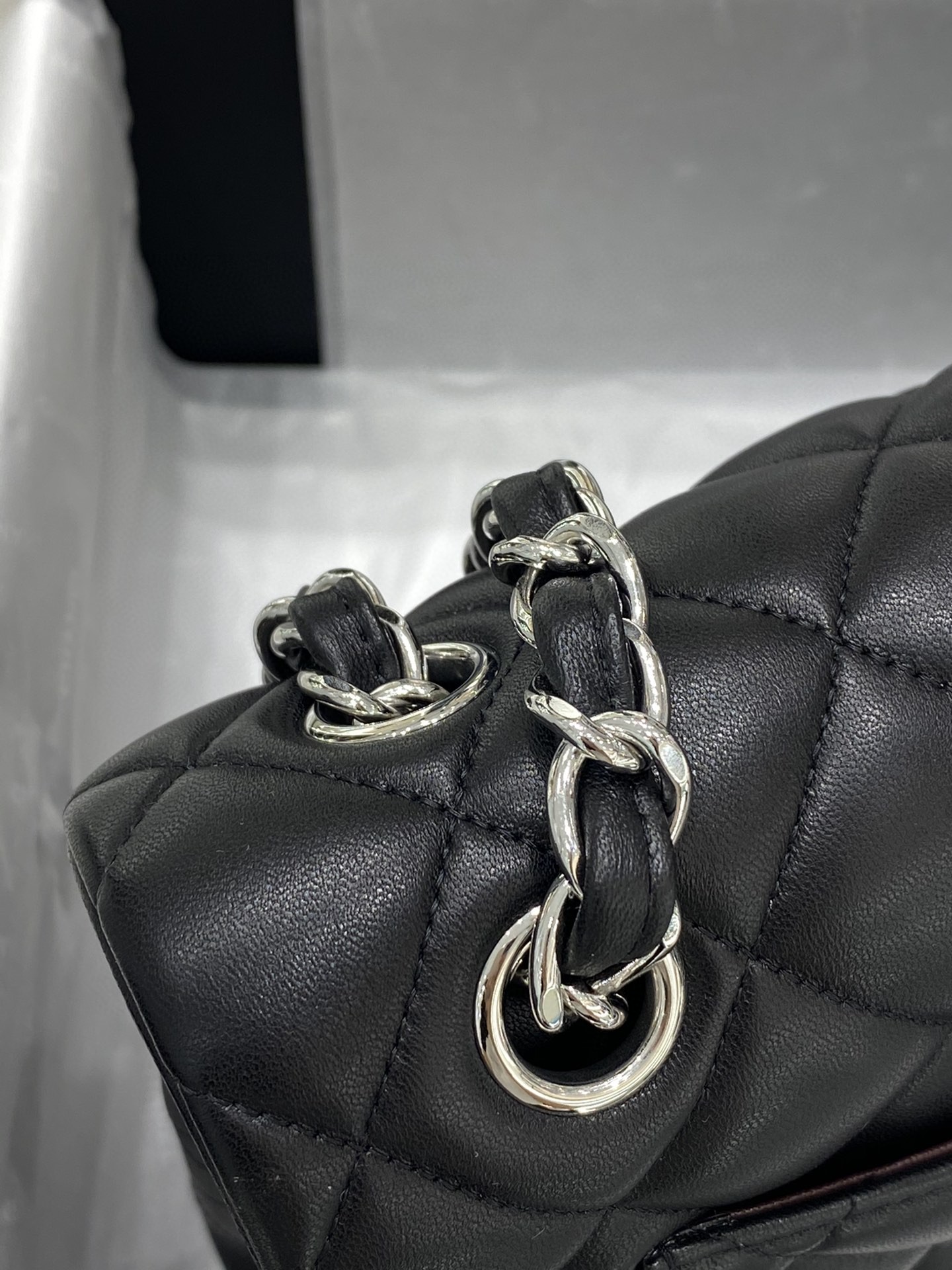 真品级 Chanel CF 30  原厂bodin joyeux 羔羊皮  经典永远百搭 黑色 银扣