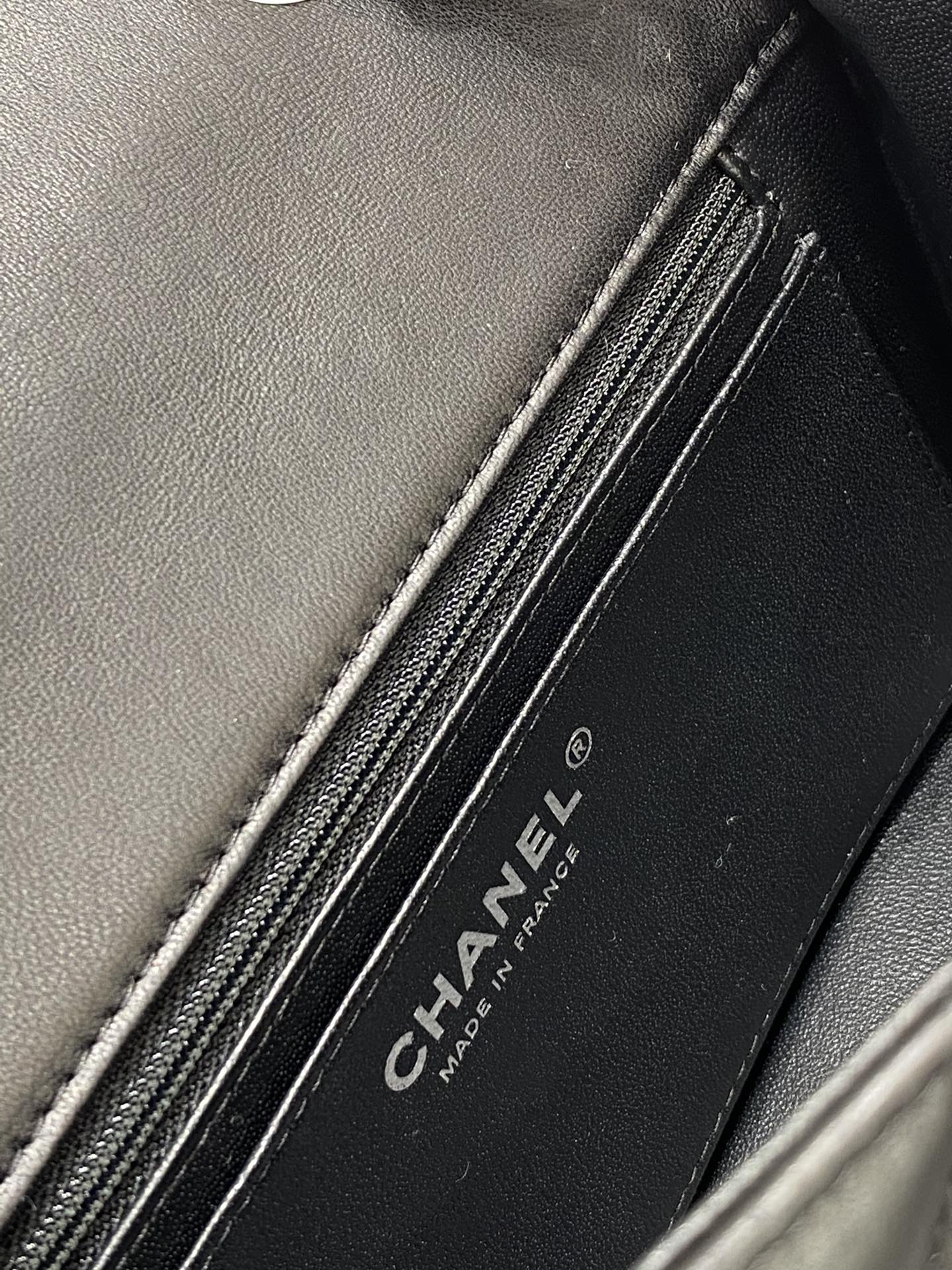 【真品级】Chanel CF 20 原厂bodin joyeux羔羊皮 经典永远百搭 黑色～银扣