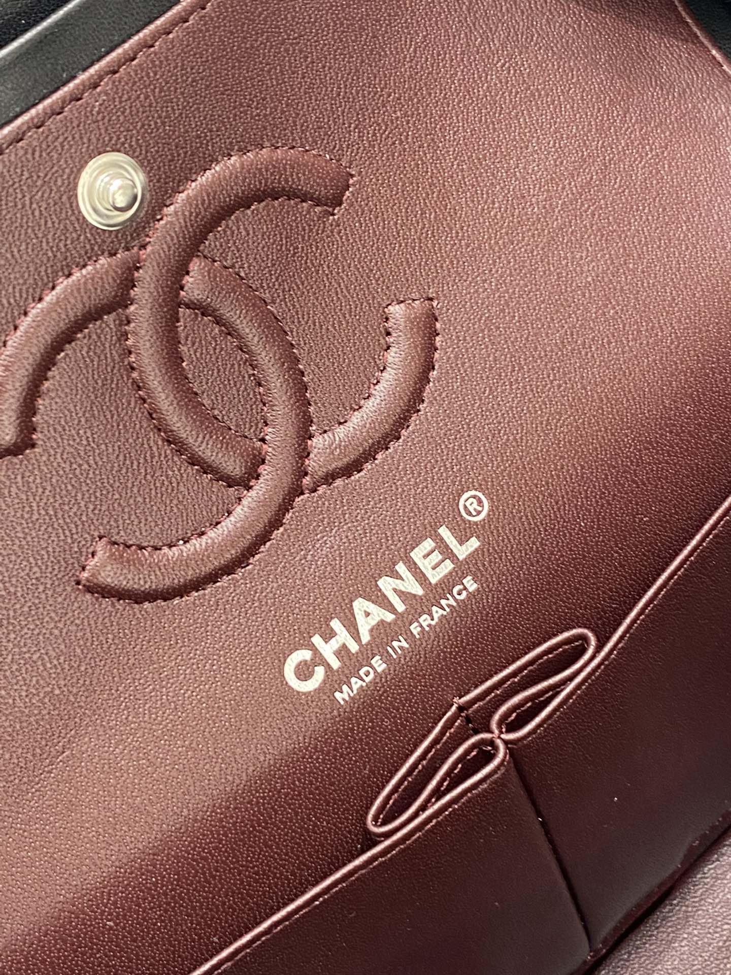 【真品级】Chanel CF 23 原厂bodin joyeux羔羊皮 经典永远百搭 黑色～银扣
