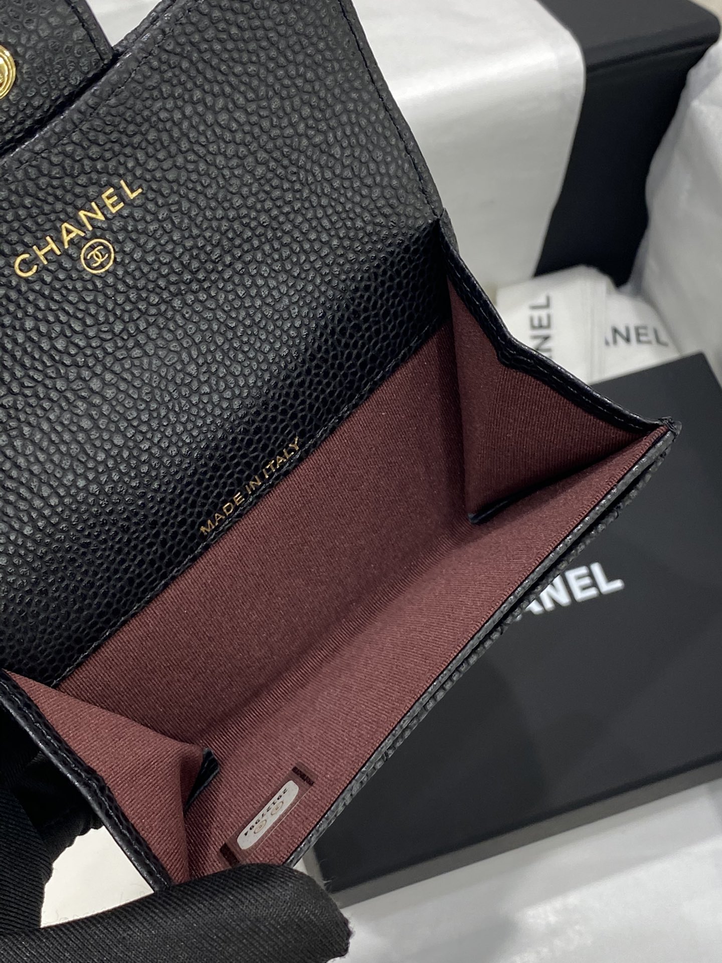 Chanel cf 新款cf卡包 11*8.5*3cm 黑球 金扣 原单品质