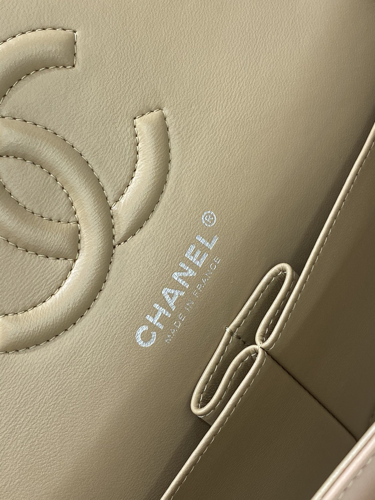 【真品级】Chanel CF 25  原厂bodin joyeux 羔羊皮  经典永远百搭 2022流行色 奶茶色 银扣