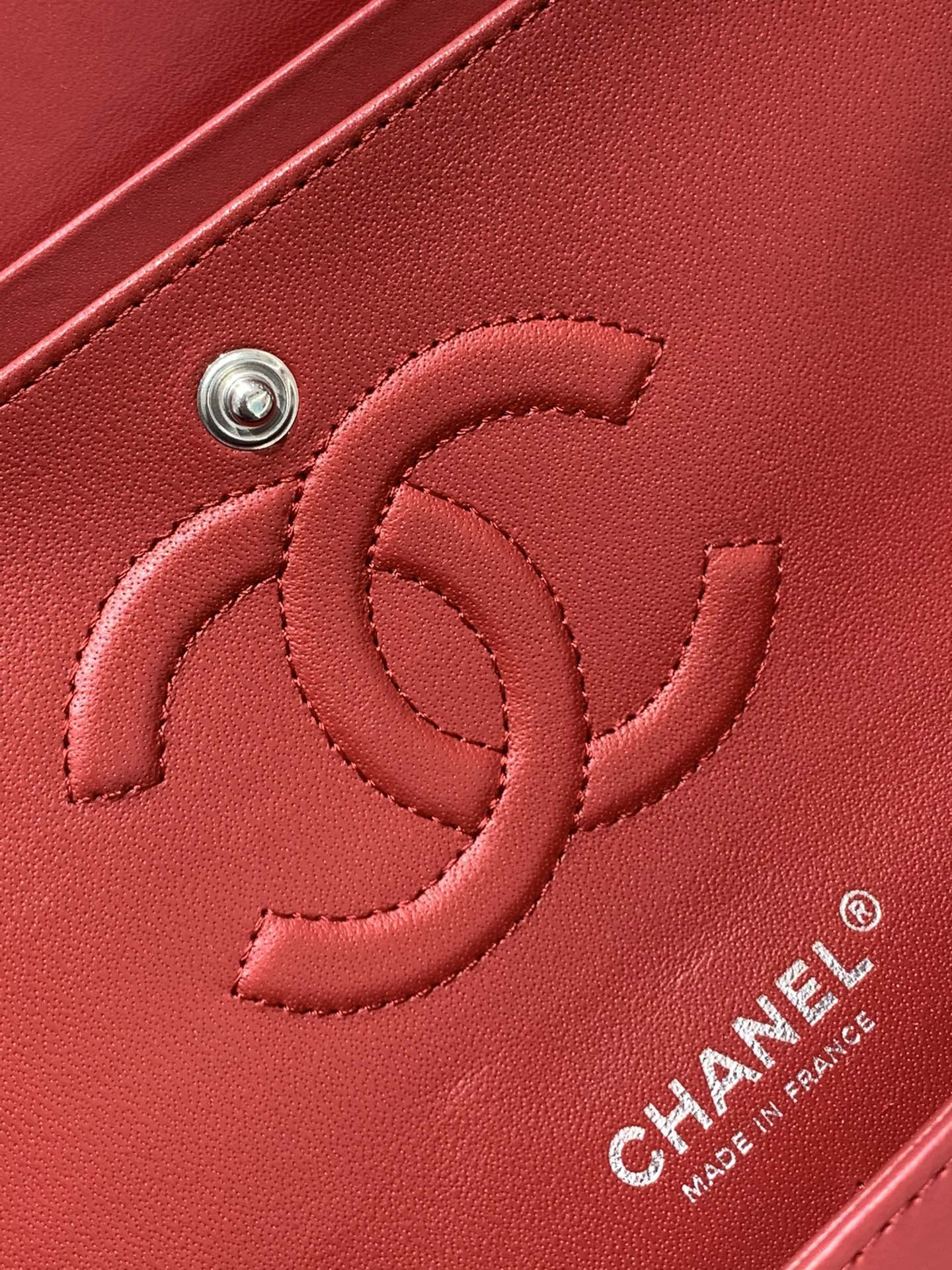 【真品级】Chanel CF 25  原厂bodin joyeux 羔羊皮  经典永远百搭  2022流行色 红色 银扣