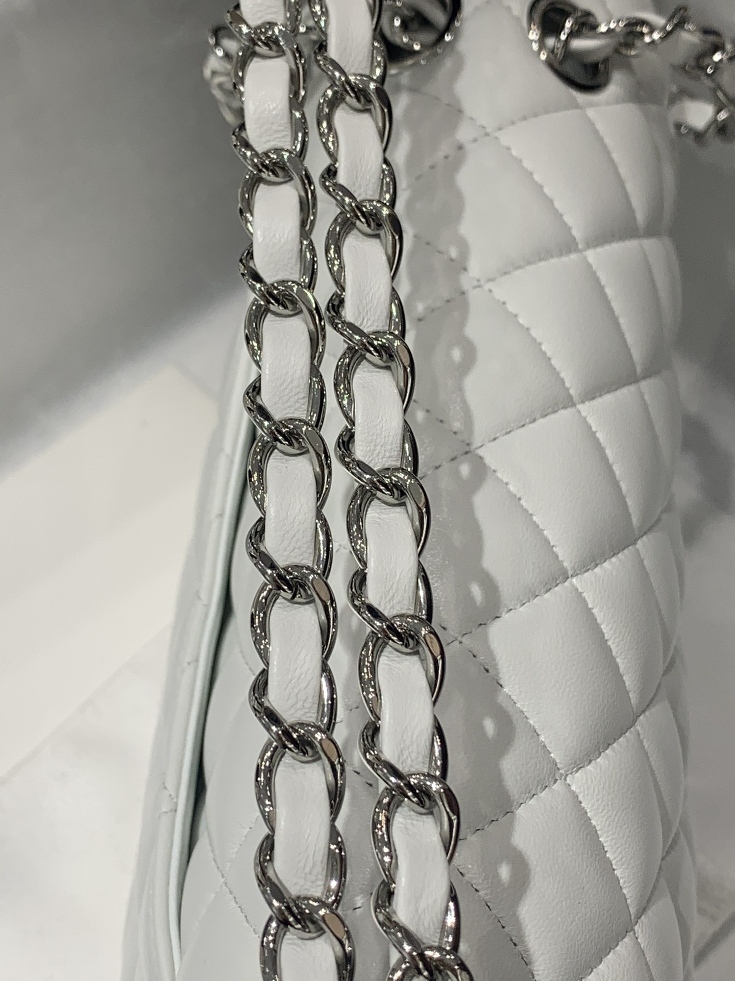【真品级】Chanel CF 25  原厂bodin joyeux 羔羊皮  经典永远百搭 2022流行色 白色 银扣