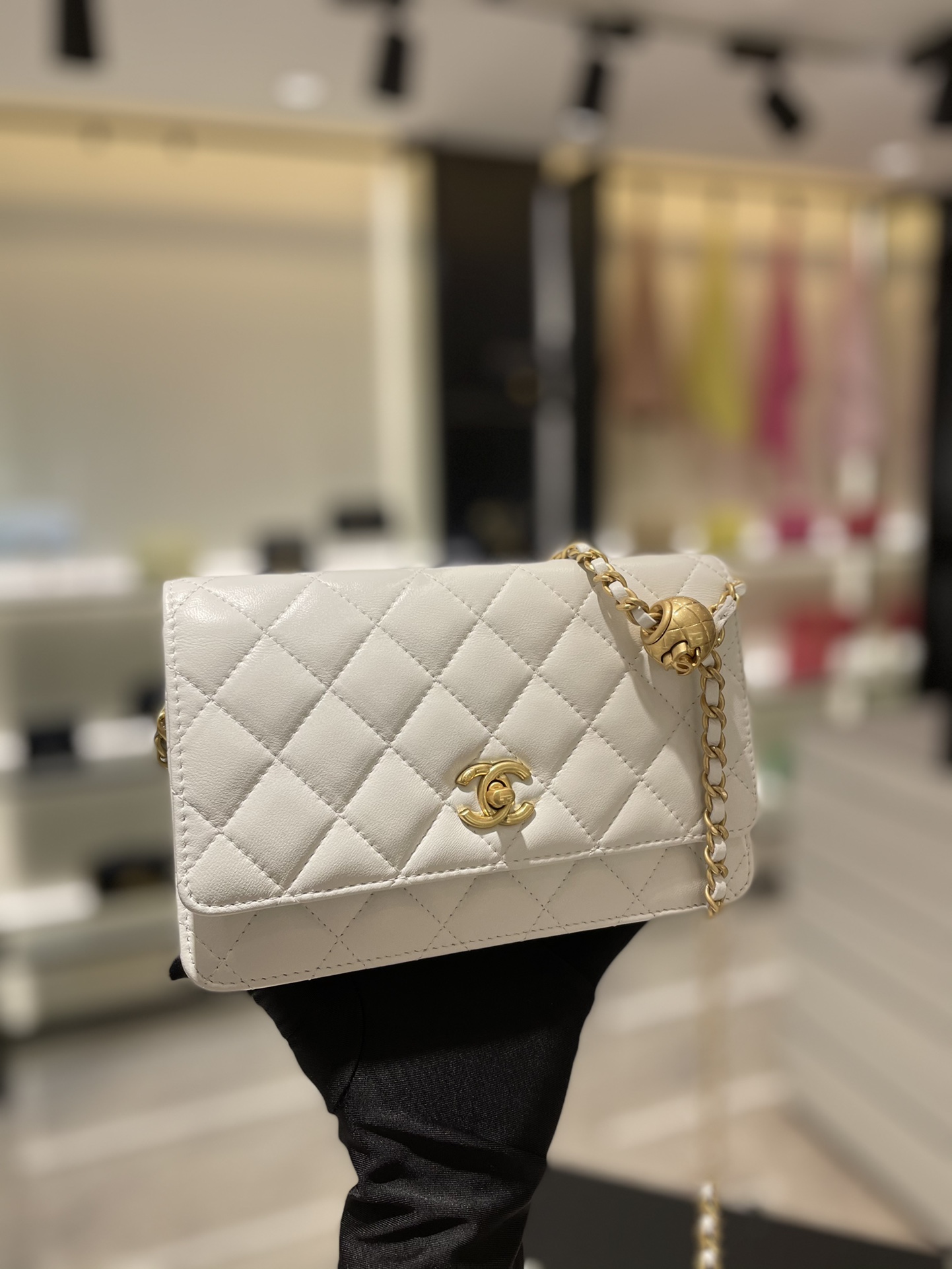 Chanel Wallet on chain→金球系列 金球Woc发财包 小羊皮 19cm
