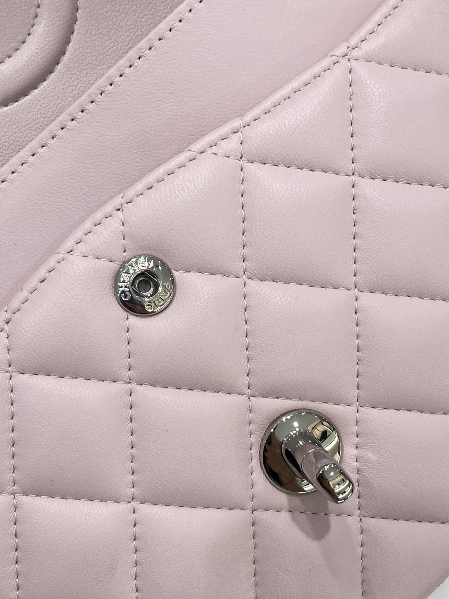 【真品级】Chanel CF 25  原厂bodin joyeux 羔羊皮  经典永远百搭 2022流行色 樱花粉 银扣