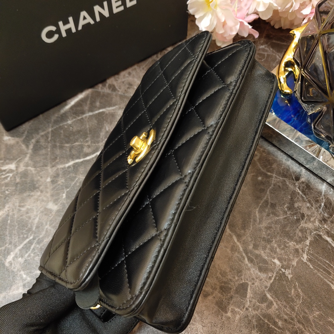 Chanel链子小包 Wallet on chain 超实用 小金球能随意调节肩带长短 19cm