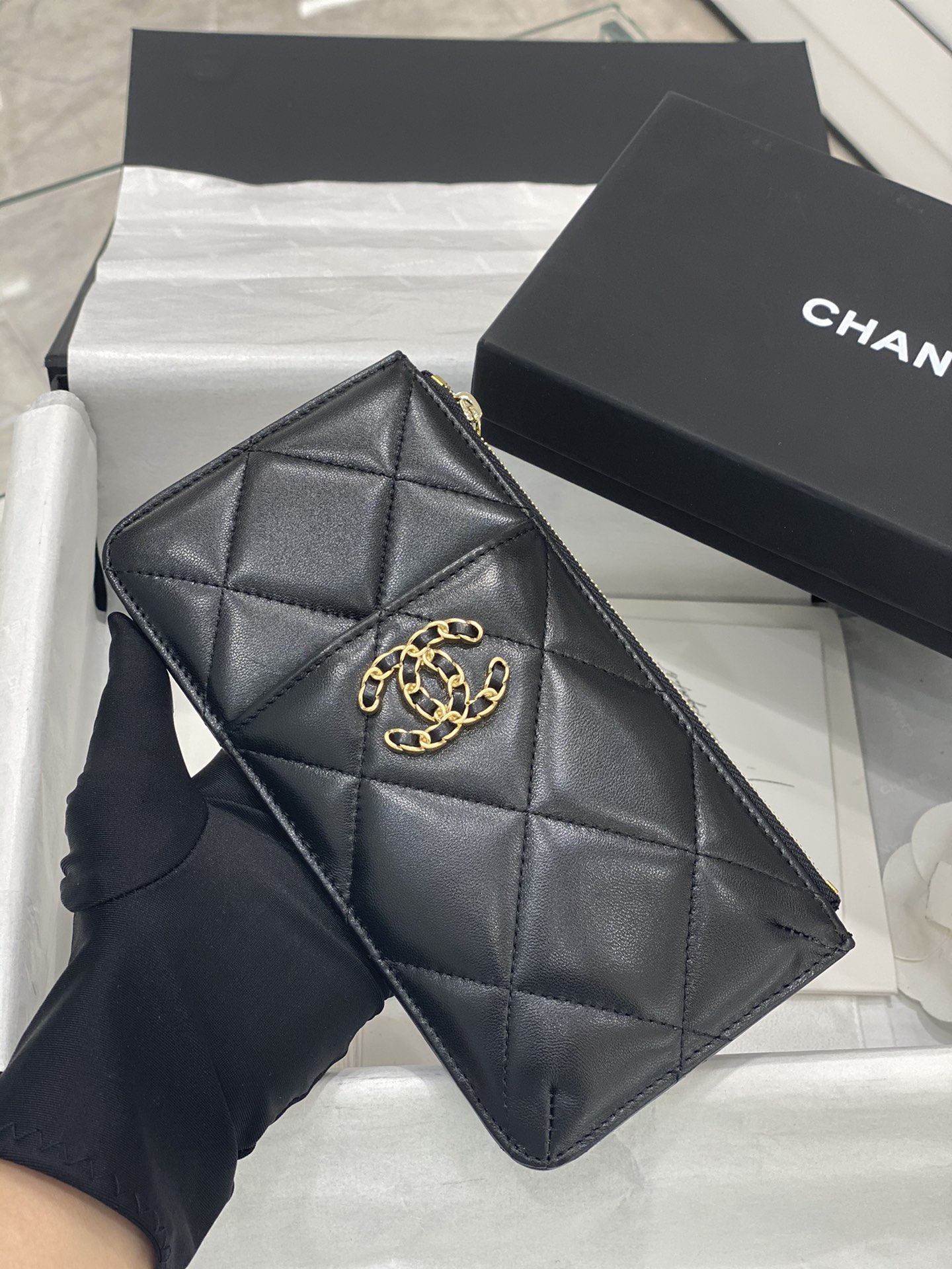 爆款 Chanel 19系列手机包 顶级皮料五金 原单品质 19.5*10*3颜色-克羊鎏金
